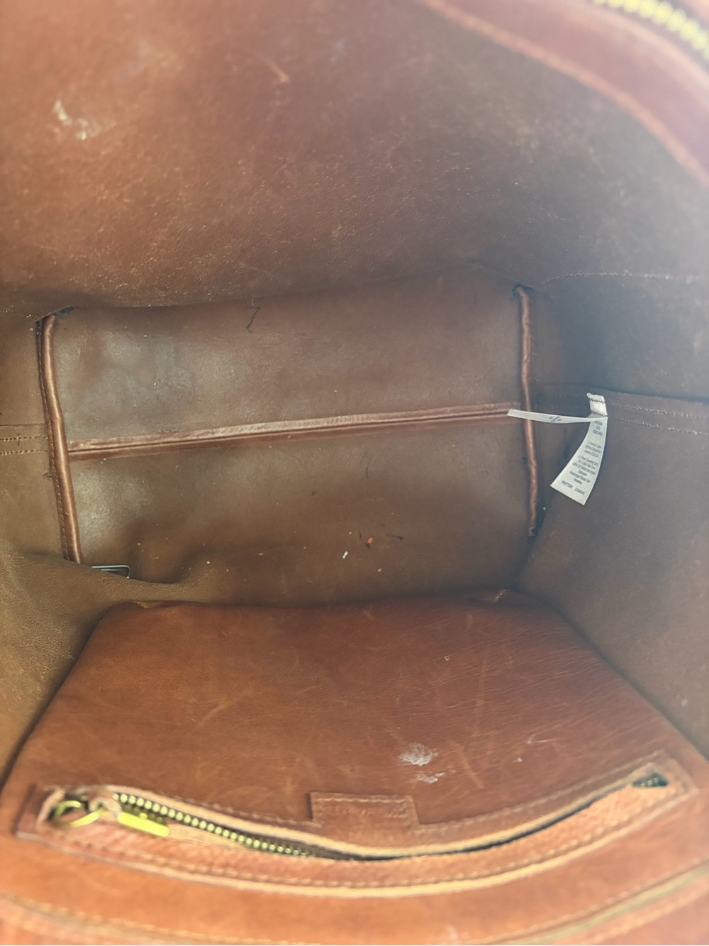 Madewell Brown Leather Transport Tote Bag - Picture 3 of 4